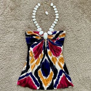 Sky Silk Stoneware Halter Top